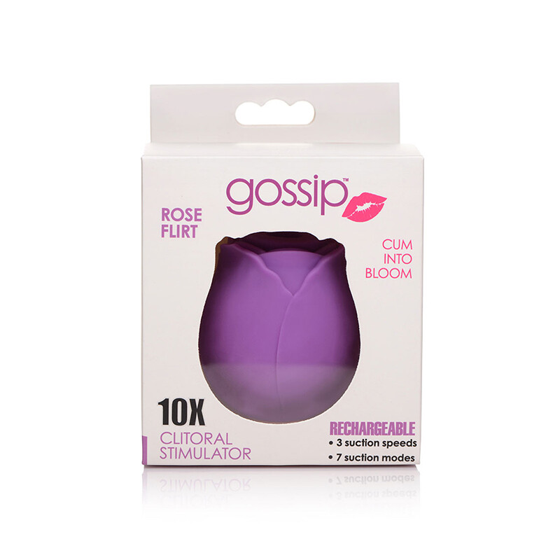 Gossip Rose 10x Silicone Adult Female Clit Suction Stimulator Violet, New