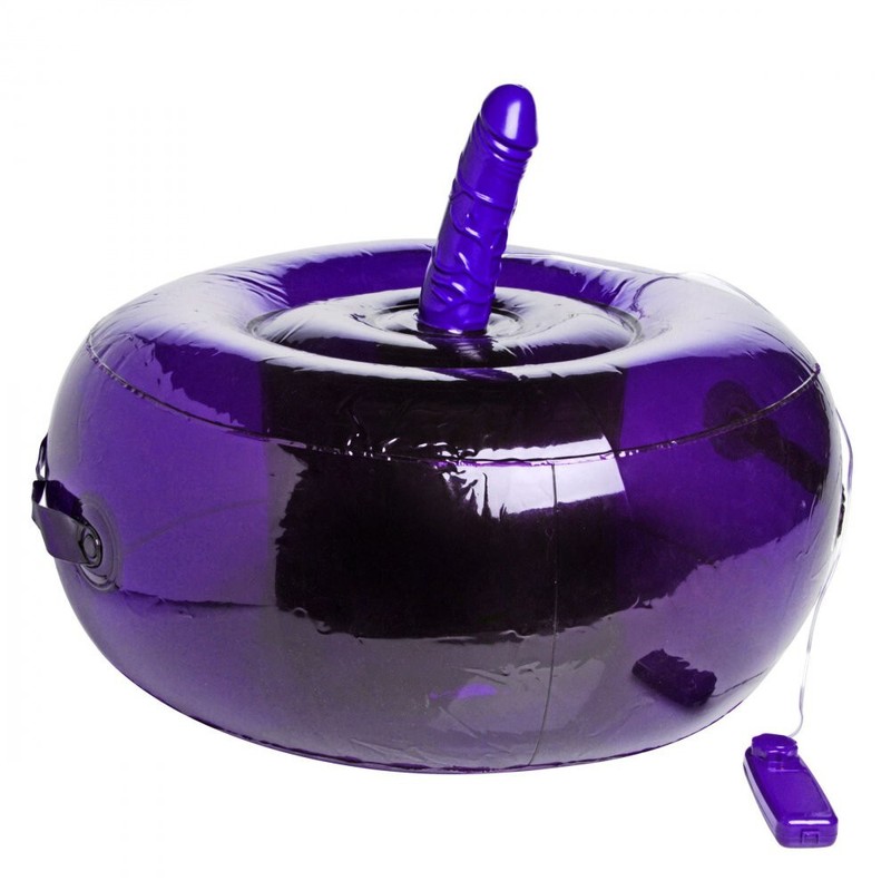 Sit-and-Ride Cowgirl Style Inflatable Seat with Remote Control & Vibrating Dildo