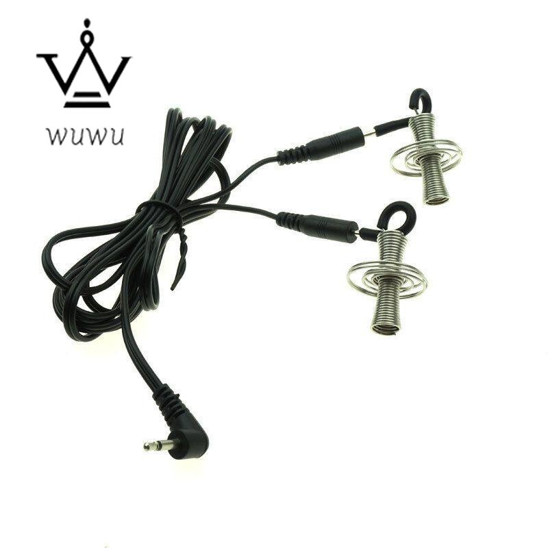 E-stim Shock Nipple Clamp Power Set Black/White Breast Clip Flirting BDSM Tools