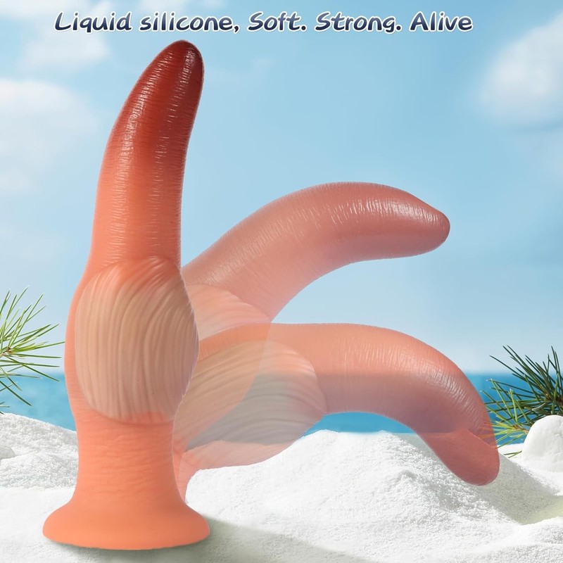 9" Fantasy Knot Dildo, Deep Sea Alien Silicone Monster Dildos with Cone Tapered gallery