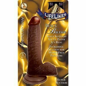 Lifelikes Black Baron Dildo 5 Inch Brown