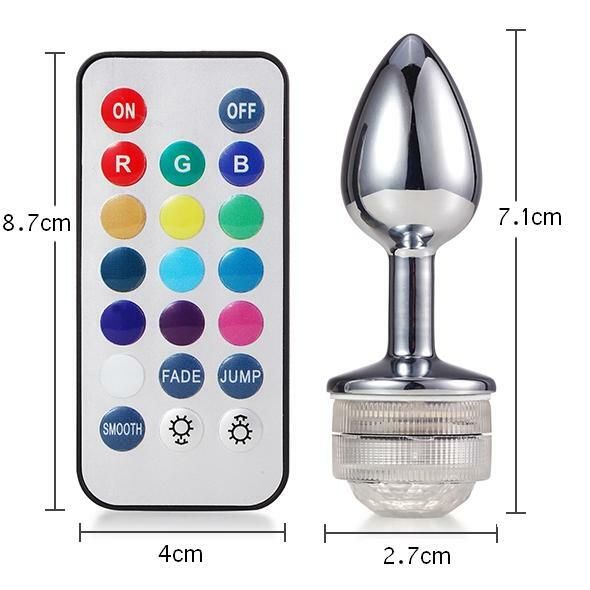 LED Light Anal Butt Plug Anal Beads G-Spot Cosplay Dildo Adult Tail Sex Toys USA gallery