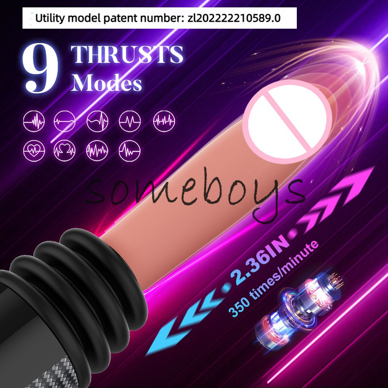Sex Machine Telescopic Dildo Vibrator Women Automatic Up Down Thrusting Pumping gallery