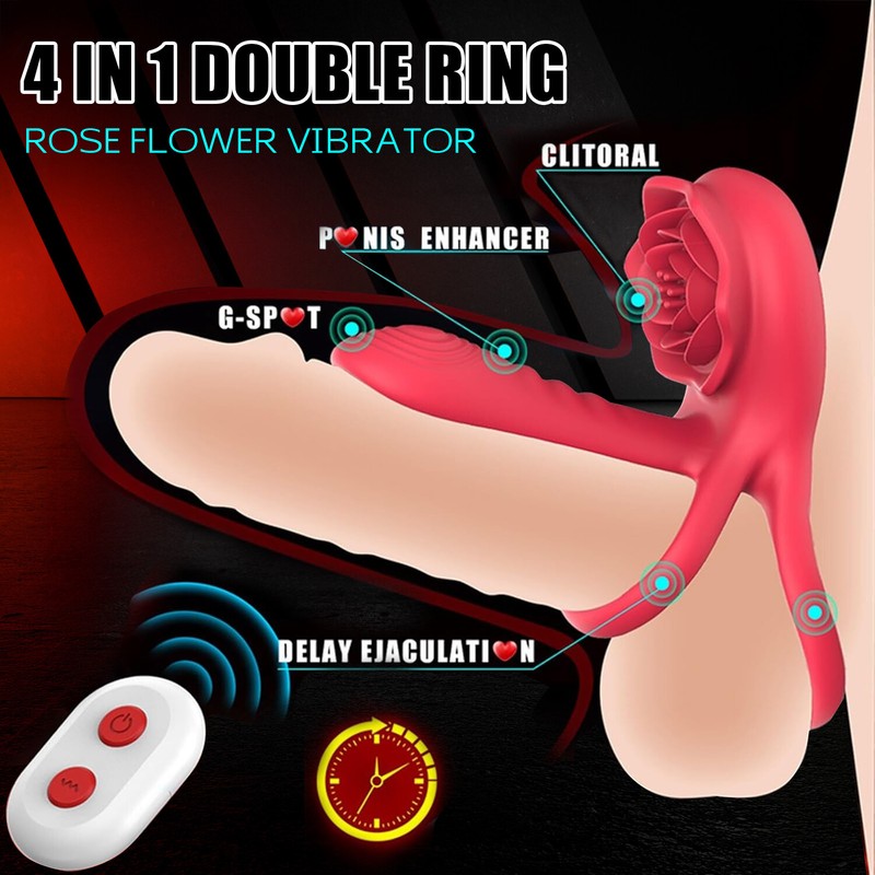 Penis Cock Ring Vibrator G-spot Dildo Massager Sex Toys For Women Men Adult USA gallery
