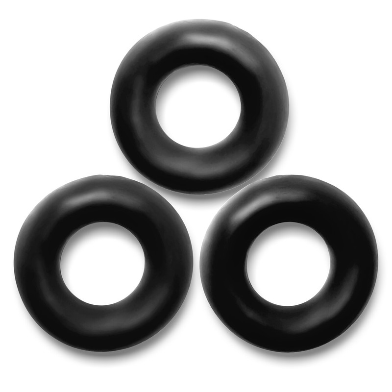 Cock Rings Oxballs Fat Willy 3-Pack Jumbo Black