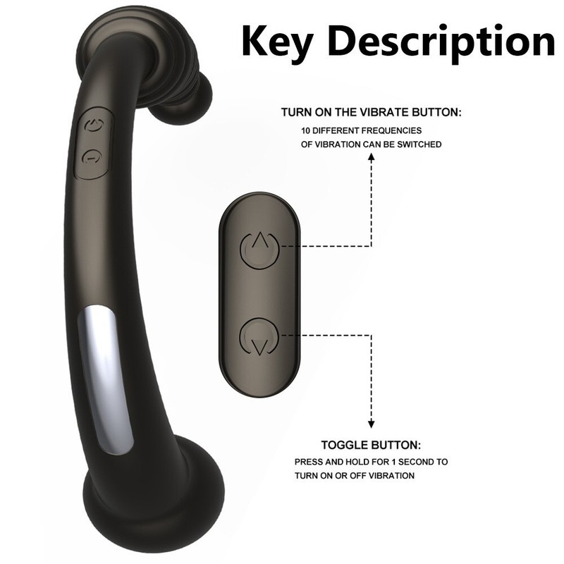 Strap On Dildo Double Ended Strapless Vibrating G-Spot Women Lesbian Sex Toys US gallery