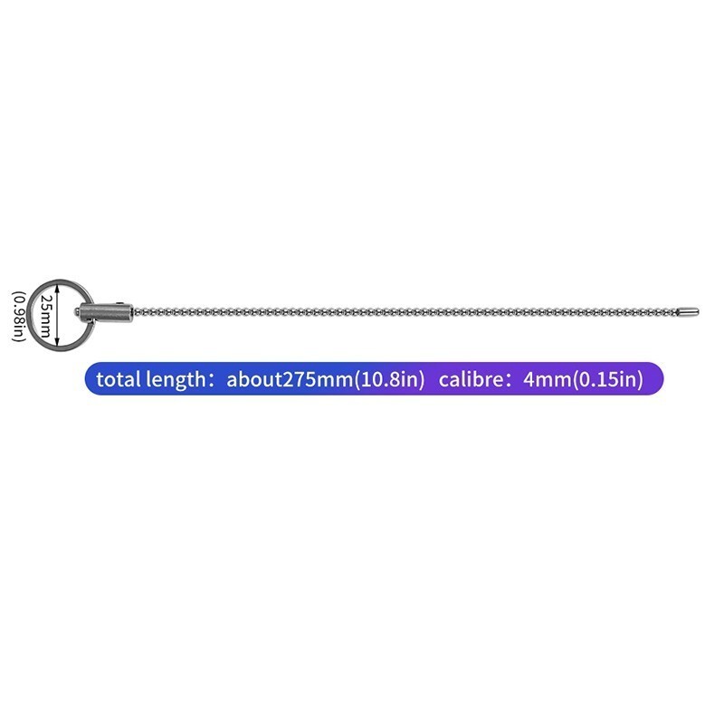 Male E-stim Stainless Steel Beaded Stimulate Urethral Sounds Dilators Penis Plug