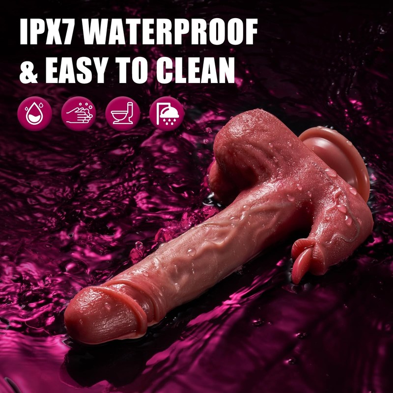Telescopic Realistic Thrusting Dildo Vibrator Sex Toys for Women Remote Control