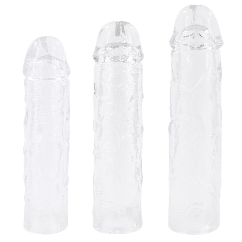 3 Pcs Male Penis Sleeve Cock Extended Girth Enhancer Enlarger Extension Sex Toys gallery