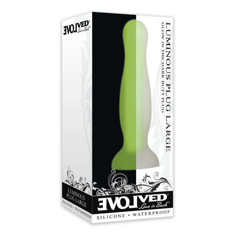 Evolved Luminous Anal butt plug Large – Green Glow in the Dark Silicone