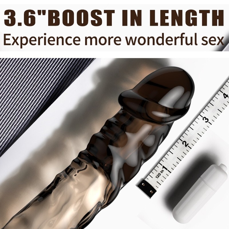 Male Cock-Girth-Enlarger-Enhancer-Huge-Penis-Extension-Extender-Sheath-Vibrator gallery
