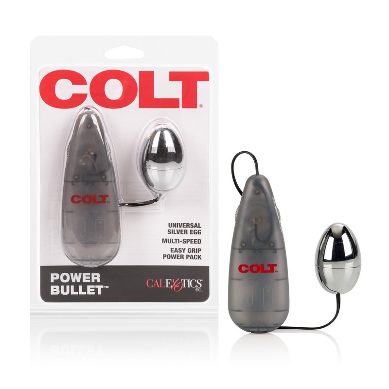 COLT Power Bullet Silver Egg Vibe Gray Multi-Speed Clitoral Vaginal Vibrator