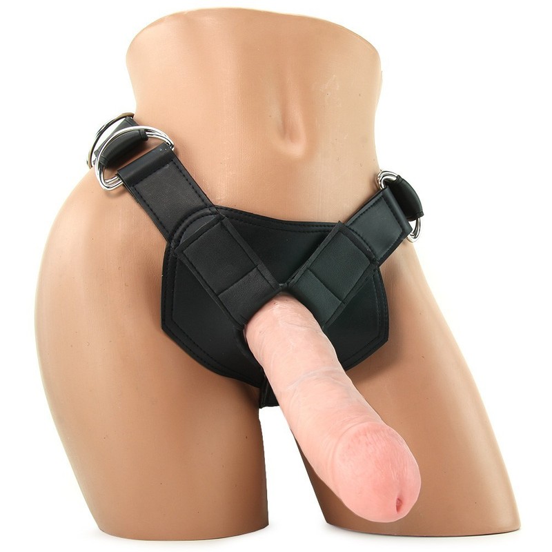 King Cock Strap-On Harness with 8&Prime; Dildo Beige – Realistic Dong Sex Toy