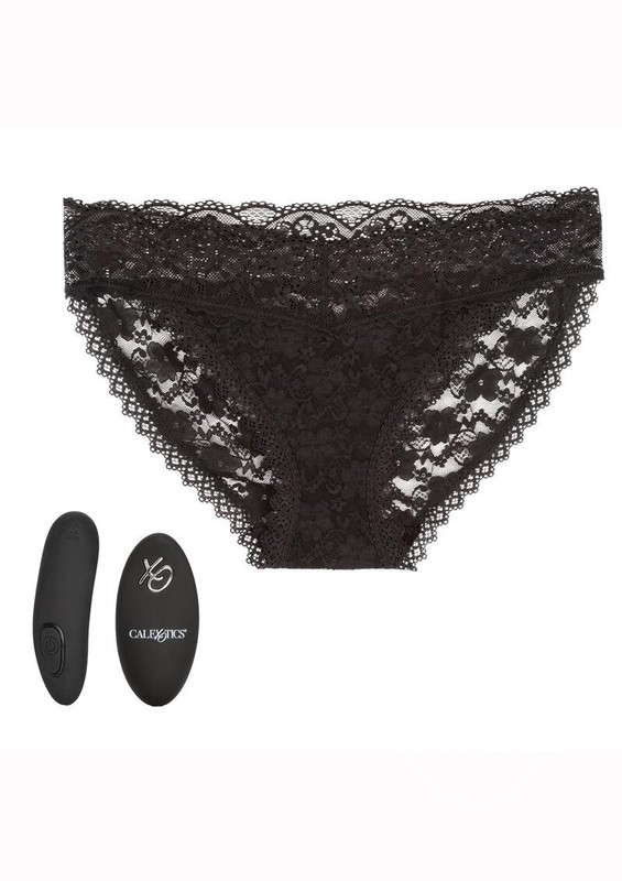Cal Exotics Remote Control Lace Panty Set Black S/M - Vibrating Panty + Vibe gallery