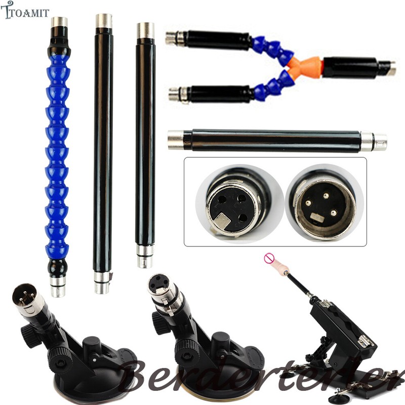 Sex Machine Attachments Extension Rod Tube Suction Cup 3XLR Adjustable Machine