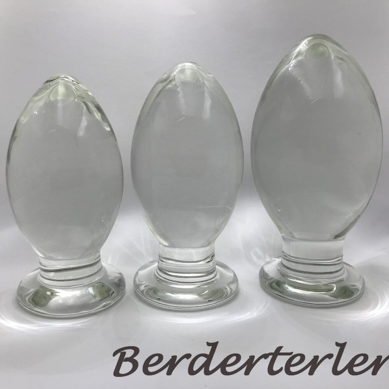 3 Size Glass Blockage Dildo Crystal Anus Bead Dick Sex Toys Large Butt Plug Anal gallery