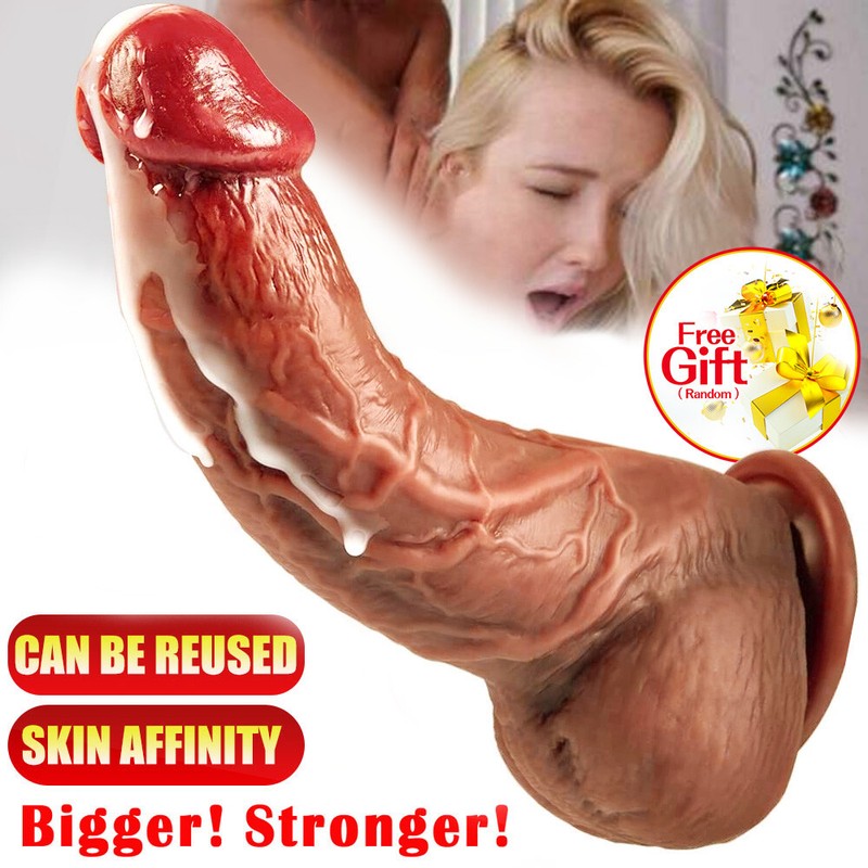 Liquid Silicone Realistic Huge Dildo-Cock Suction-Cup Women-Sex Toys Thick-Dong gallery