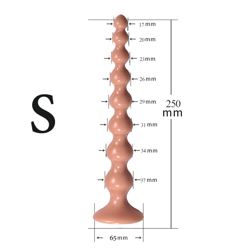 Smooth-Long-Butt-Plug-Soft-Anal-Bead-Dildo-Dong-Adult-Masturbate-G-spot Sex-Toys gallery