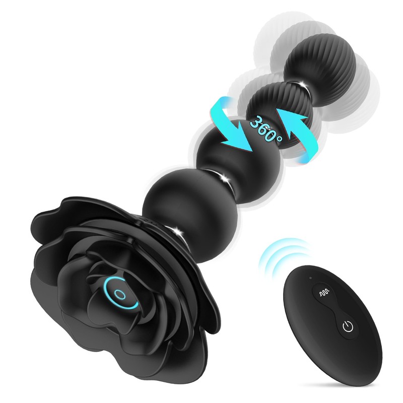 Anal Beads Anal Butt Plug,10 Rotate Twist and Vibrating Modes,Prostate Massag…
