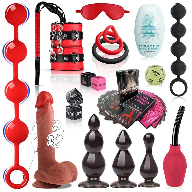 Anal Plug Adult Toys for Men and Couples，Anal Beads Butt Plug Set with Anal D…