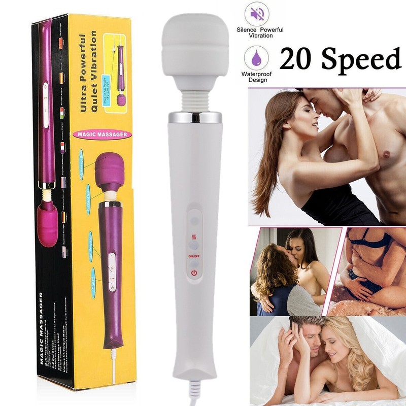20 Speeds 10 Vibration Modes Vibrating Massage Wand Full Body Massage Relax NEW