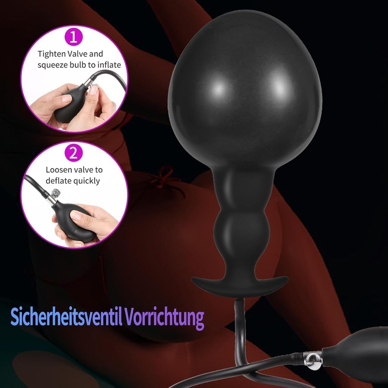Extra-Huge Inflatable Dildo Pump Penis Anal Butt Plug G-spot Stimulator Sex Toys gallery