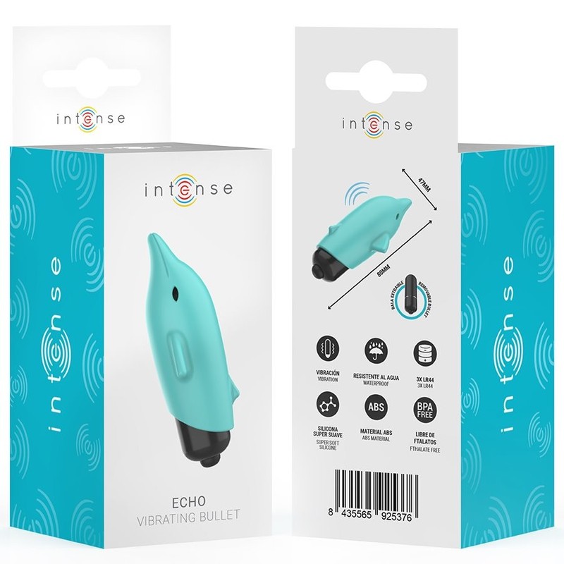 Intense Echo - Blue Dolphin Shaped Bullet Vibrator 8x4.7cm gallery