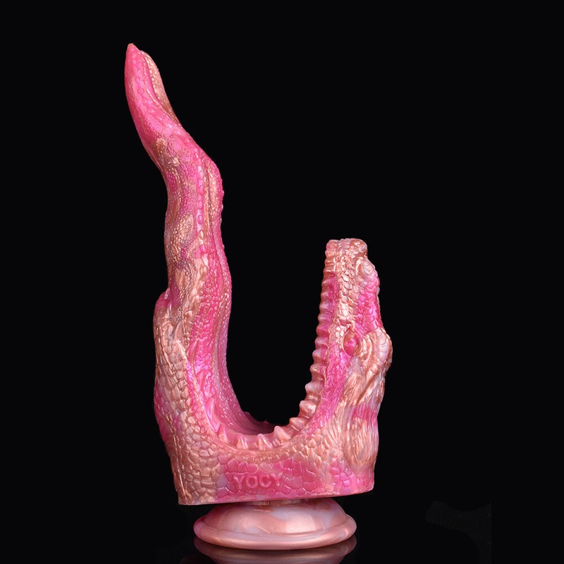 Huge Wide Penis Double-ended Dildo Anal Dong Sucker Adult Masturbator Sex Toy gallery