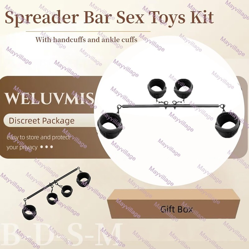 Spreader Bar Adjustable Handcuffs & Ankle Cuffs BDSM Bondages Restraints Sex Toy gallery