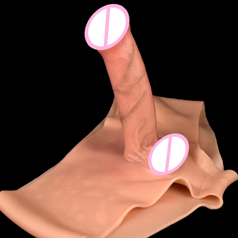 22cm Solid Realistic Dildo Pants Skin Feeling Real Veins Wearable Dick Butt Plug gallery