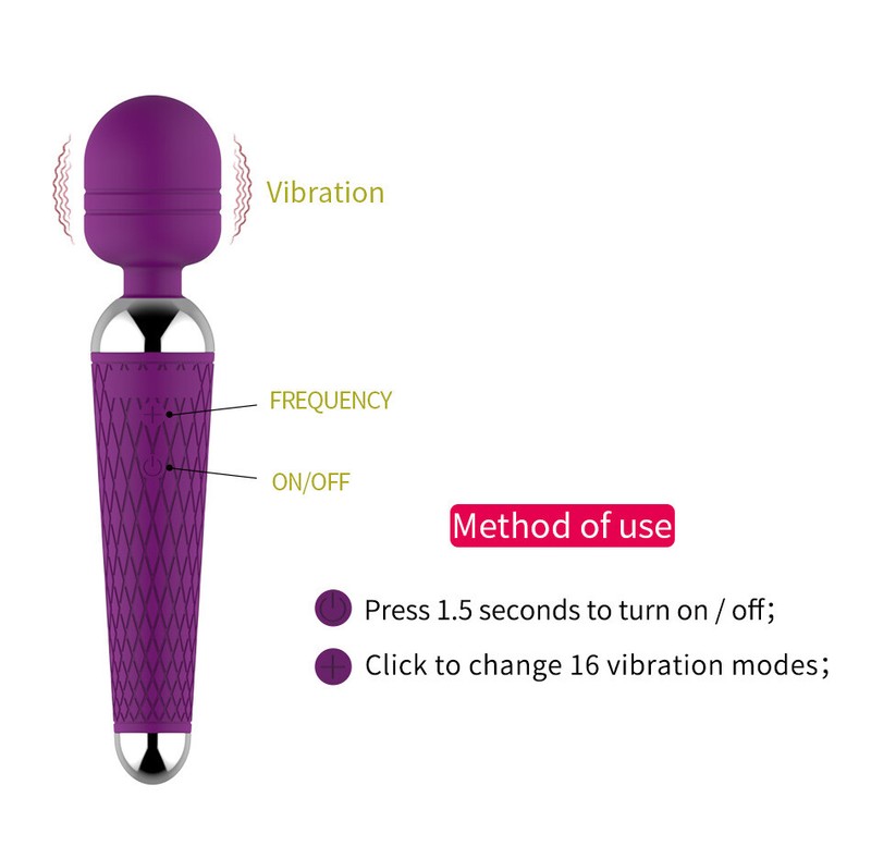 Rechargeable G-spot Clit Powerful AV Vibrator Dildo Massager Sex Toy Women Adult gallery