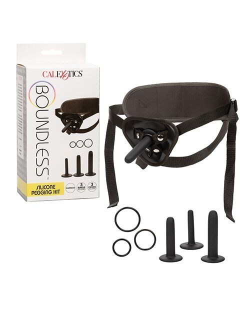 CalExotics Boundless Silicone Anal Couples Pegging Strap On Kit