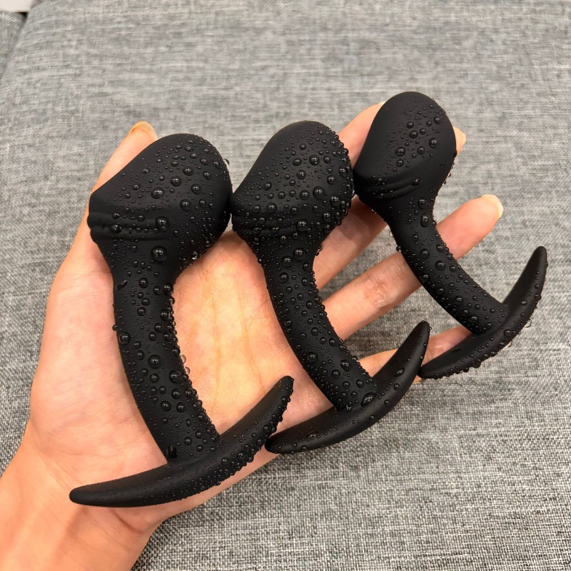 Wearable Anal Plug Silicone Male Prostate Massager Butt Probe Plug S/M/L Dildo gallery