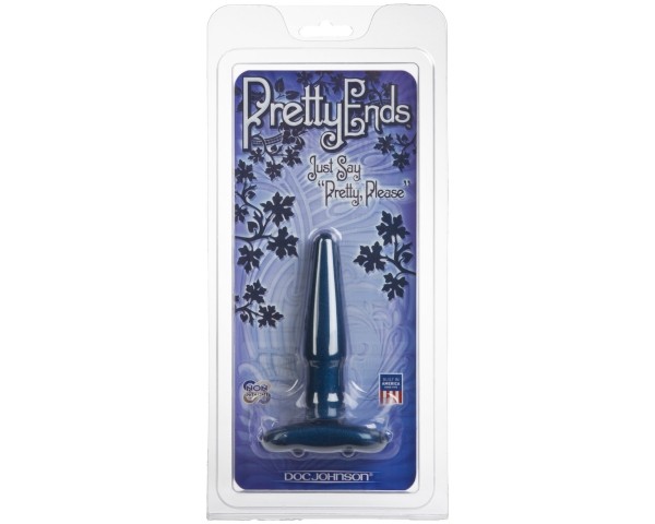 Doc Johnson Pretty Ends - Iridescent Small Butt Plug - Midnight Blue gallery