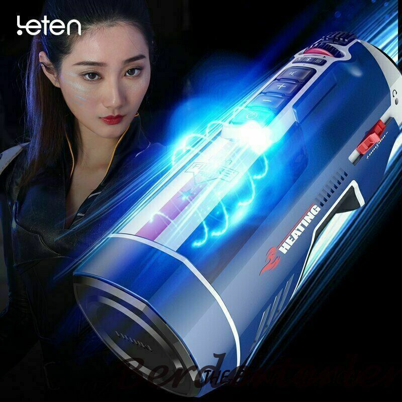 Leten Sex Moaning Fully Automatic Telescopic Heating Function Masturbation Cup