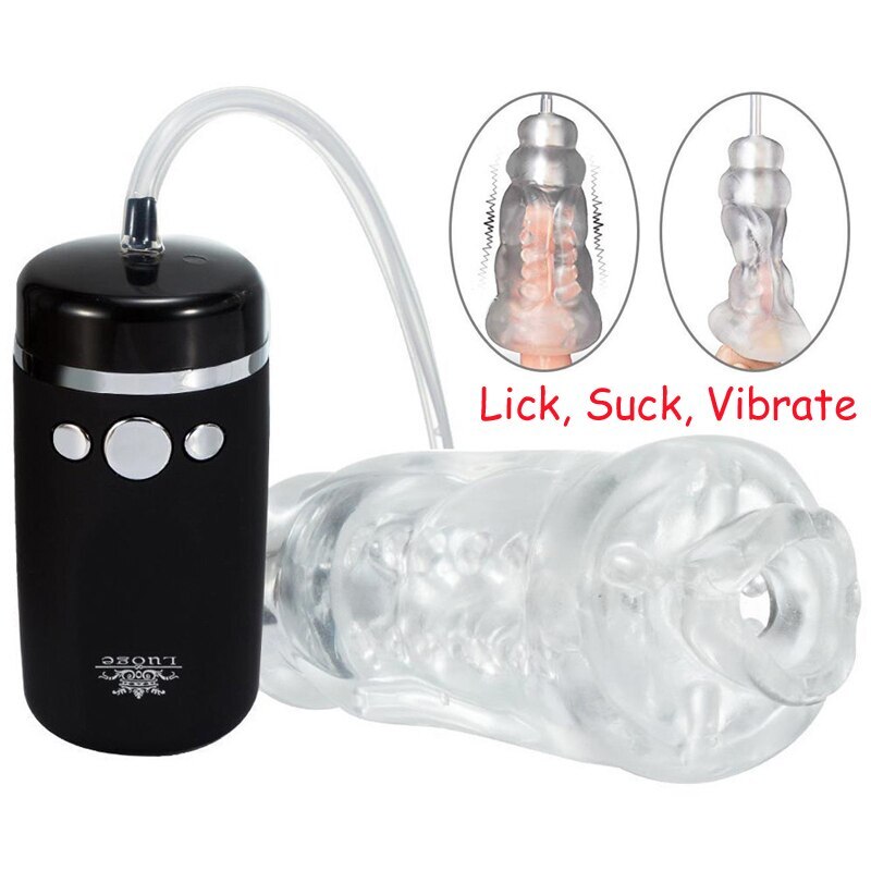 Men Suck Toys Vibrating Oral Sex Machine Electric Male Masturbator Adult Sex