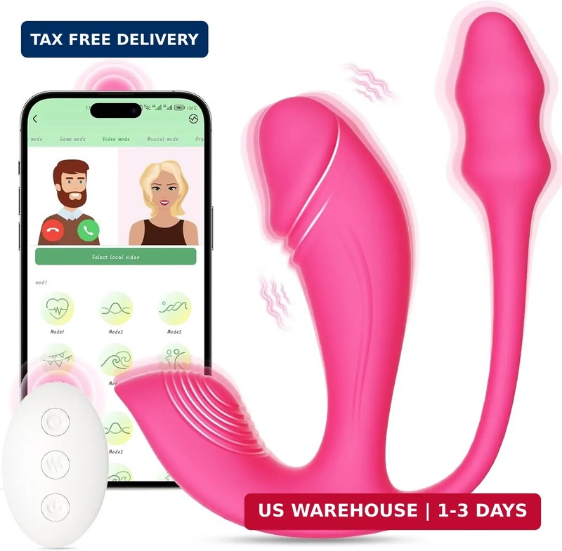 Sex Toys – Vibrator Dildo and Anal Plug 3 in 1, App and Remote Control Vibrator