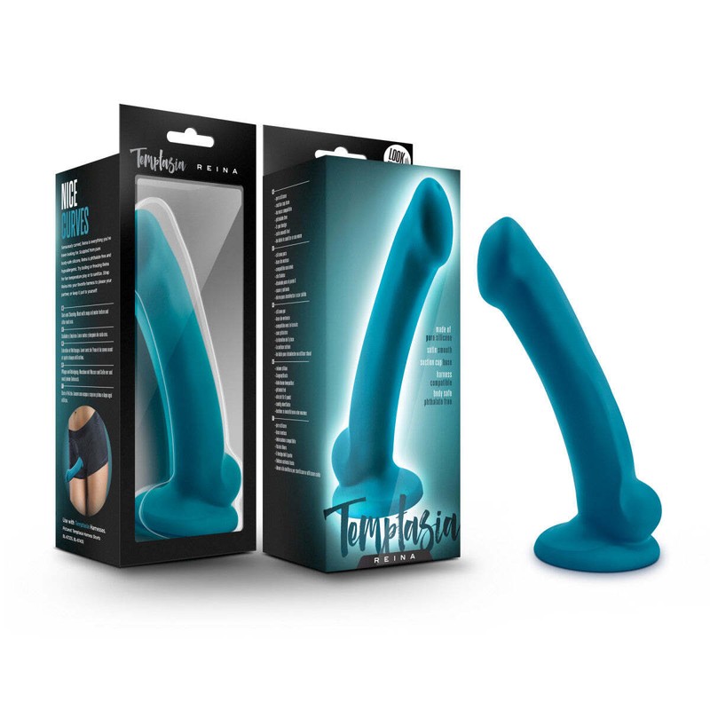 Blush Temptasia 7  »Dildo Satin Smooth Platinum Silicone Harnes Suction Cup