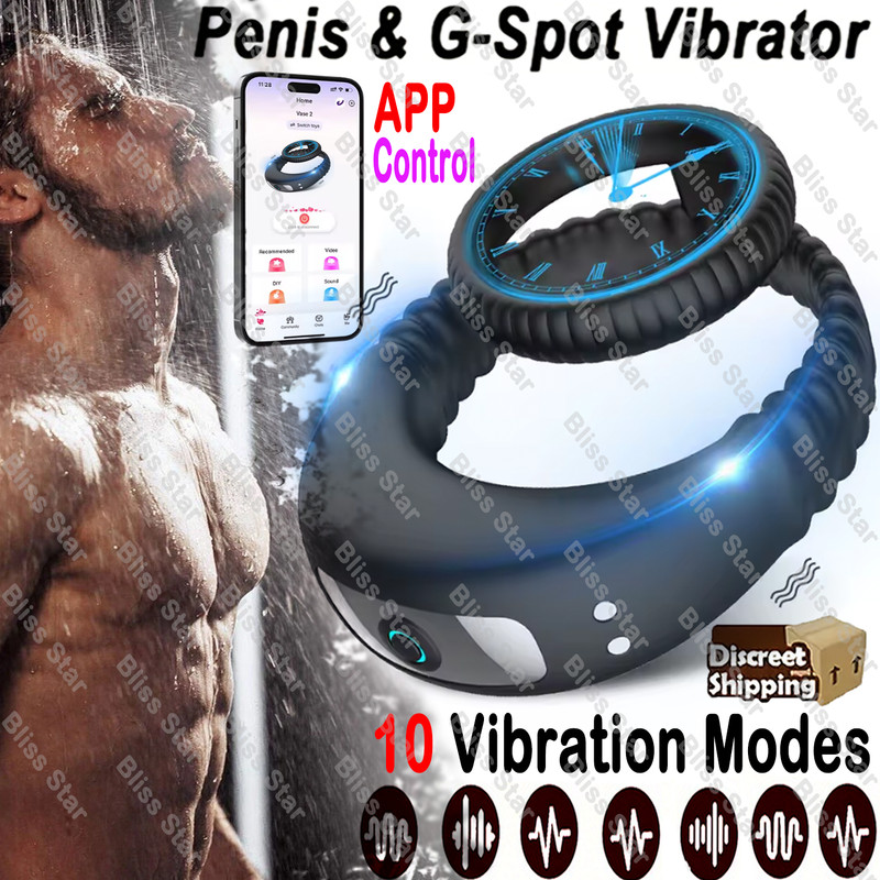 Vibrating Cock Ring for Men Penis Ring Stimulator Massager APP Control