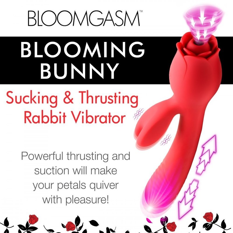 Blooming Bunny Sucking and Thrusting Silicone Rabbit Vibrator gallery