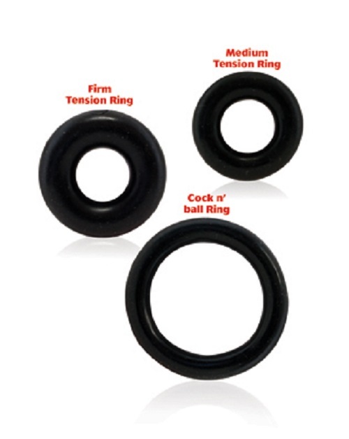 Screaming O RingO x3 Thick Black Silicone Male Penis Enhancer Rings gallery