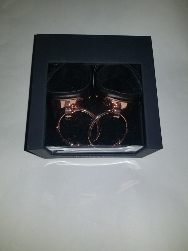 Honey Birdette Equestrian Handcuffs leather with rose gold chains NIB