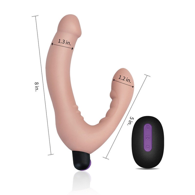 8 inch Rechargeable Remote Control Strapless Strap On Dildo Vibrator 10 Speed gallery
