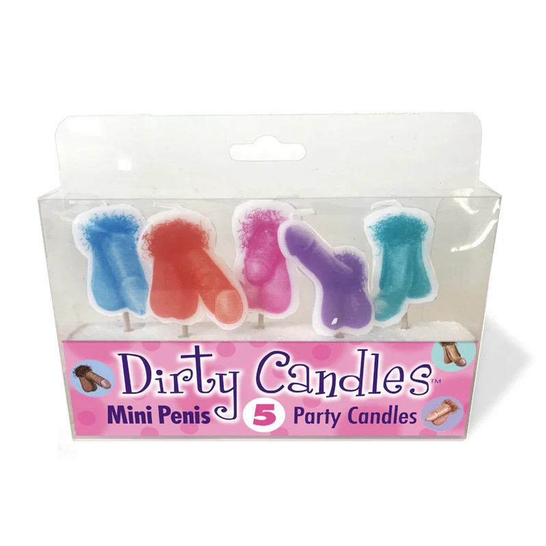 Candyprints Dirty Candles Penis Party Candles Assorted Colors (5 per pack)