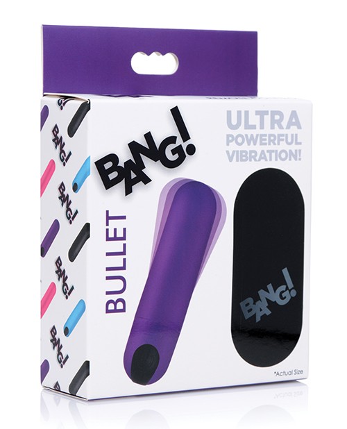 Bang! Vibrating Bullet w/Remote Control – Purple