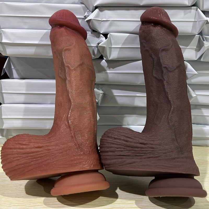 Liquid Silicone Realistic Huge Dildo Cock Thick Dong Suction Cup Women Sex Toys gallery