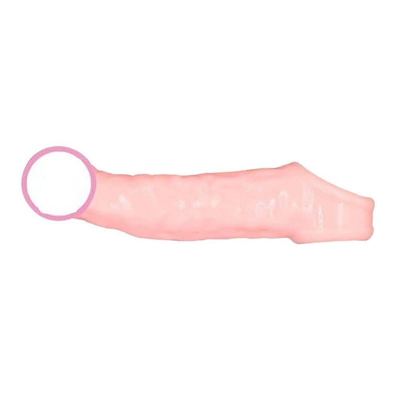 Extra 2 1/2&Prime; Penis Extender Sleeve, Reusable Condom, 20% Girth, 7.5&Prime;