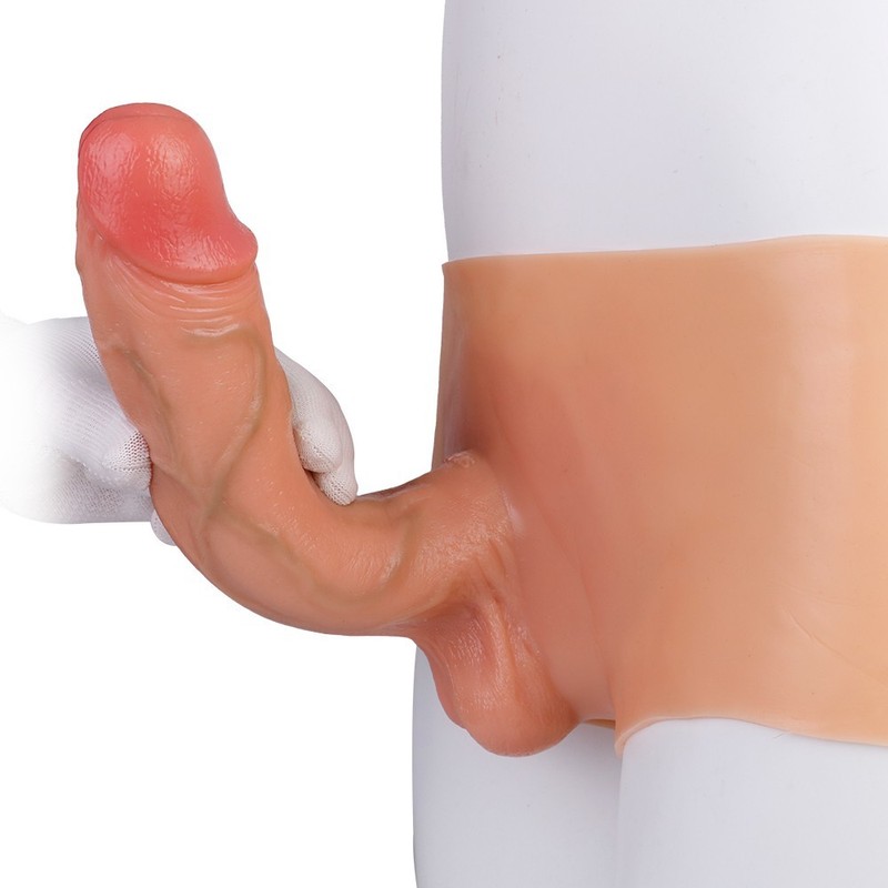 9" Silicone Realistic Solid penis Pants Lesbian Cosplay Crossdress Underwear US gallery