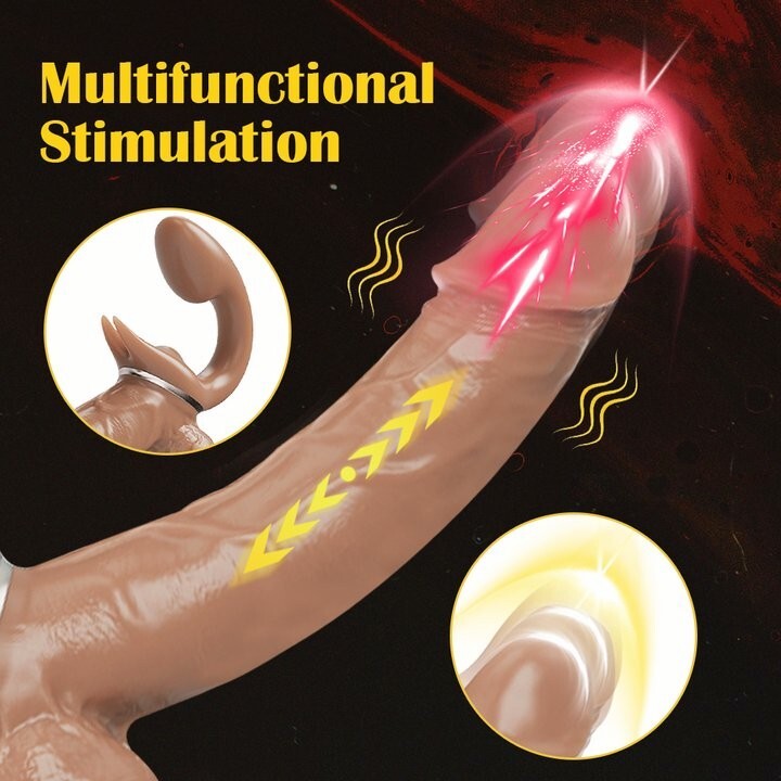 Vibrating Strapless Strap-On Dildo Vibrator Pegging Anal Lesbian G-spot Sex-Toys gallery