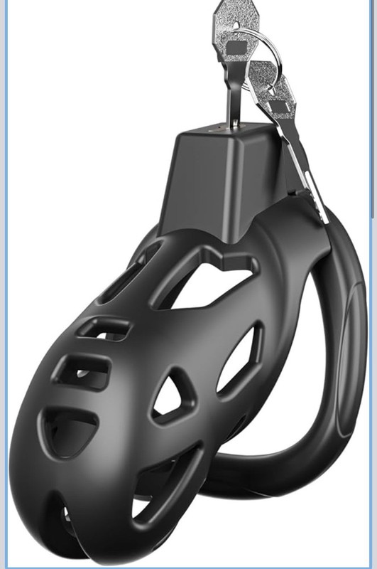 Men’s Chastity Cage with Adjustable Rings & Stealth Lock
